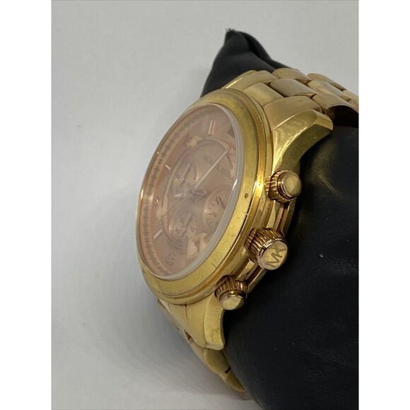 Michael Kors Runway MK8096 Men Rose Gold Stainless Steel Analog Dial Watch VK452 - Picture 4 of 12